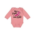 thumbnail image 1 of Inktastic Breast Cancer Awareness Her Fight is our fight Boys or Girls Long Sleeve Baby Bodysuit, 1 of 5