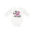 thumbnail image 1 of Inktastic Breast Cancer Awareness Her Fight is our fight Boys or Girls Long Sleeve Baby Bodysuit, 1 of 5