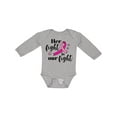 thumbnail image 1 of Inktastic Breast Cancer Awareness Her Fight is our fight Boys or Girls Long Sleeve Baby Bodysuit, 1 of 5