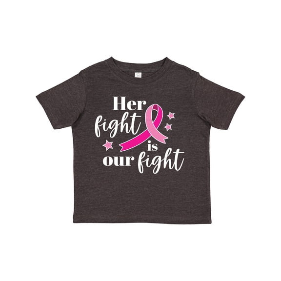 Inktastic Breast Cancer Awareness Her Fight is our fight Boys or Girls Toddler T-Shirt