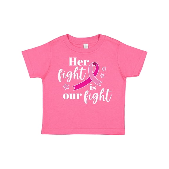 Inktastic Breast Cancer Awareness Her Fight is our fight Boys or Girls Toddler T-Shirt