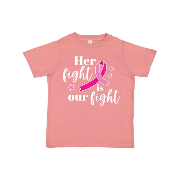 Inktastic Breast Cancer Awareness Her Fight is our fight Boys or Girls Toddler T-Shirt