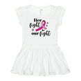 thumbnail image 1 of Inktastic Breast Cancer Awareness Her Fight is our fight Girls Baby Dress, 1 of 5