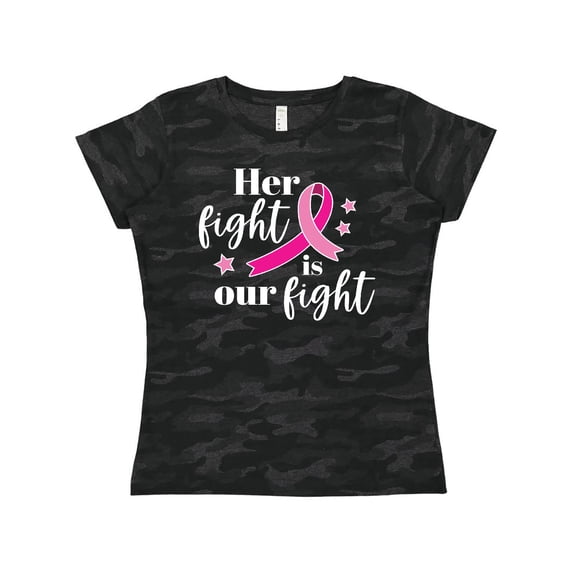 Inktastic Breast Cancer Awareness Her Fight is our fight Women's T-Shirt
