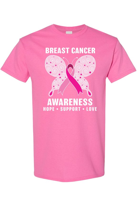 Breast Cancer Awareness Hope Support and Love T-Shirt