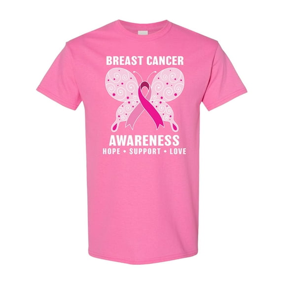 Inktastic Breast Cancer Awareness Hope Support and Love T-Shirt