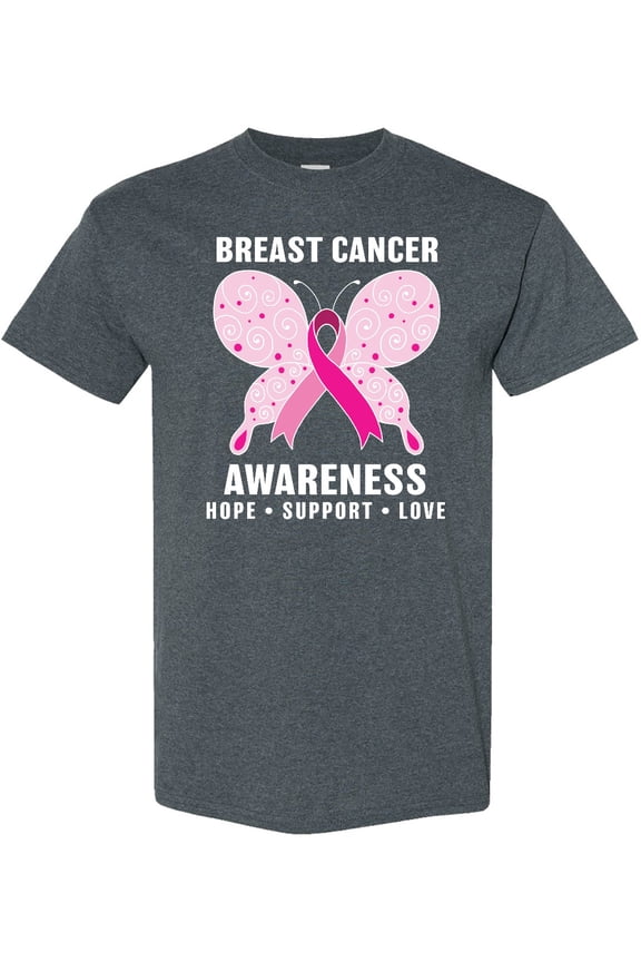 Breast Cancer Awareness Hope Support and Love T-Shirt