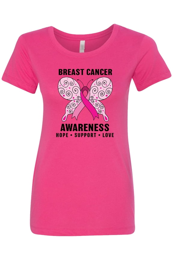 Breast Cancer Awareness Hope Support and Love Women's T-Shirt