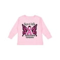 thumbnail image 1 of Inktastic Breast Cancer Awareness Hope and Faith with Butterfly Ribbon Girls Long Sleeve Toddler T-Shirt, 1 of 5