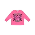 thumbnail image 1 of Inktastic Breast Cancer Awareness Hope and Faith with Butterfly Ribbon Girls Long Sleeve Toddler T-Shirt, 1 of 5