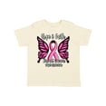 thumbnail image 1 of Inktastic Breast Cancer Awareness Hope and Faith with Butterfly Ribbon Girls Toddler T-Shirt, 1 of 5