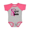 thumbnail image 1 of Inktastic Breast Cancer Awareness I Support My Auntie with Pink Ribbon Boys or Girls Baby Bodysuit, 1 of 5