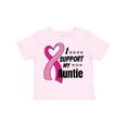 thumbnail image 1 of Inktastic Breast Cancer Awareness I Support My Auntie with Pink Ribbon Boys or Girls Toddler T-Shirt, 1 of 5