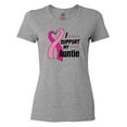 thumbnail image 1 of Inktastic Breast Cancer Awareness I Support My Auntie with Pink Ribbon Women's T-Shirt, 1 of 5