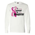 thumbnail image 1 of Inktastic Breast Cancer Awareness I Support My Daughter Pink Ribbon Long Sleeve T-Shirt, 1 of 5