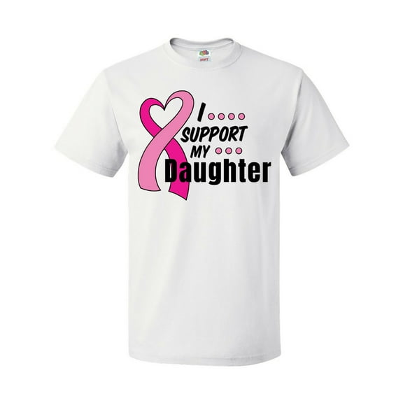 Inktastic Breast Cancer Awareness I Support My Daughter Pink Ribbon T-Shirt