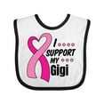 thumbnail image 1 of Inktastic Breast Cancer Awareness I Support My Gigi with Pink Ribbon Boys or Girls Baby Bib, 1 of 4