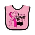 thumbnail image 1 of Inktastic Breast Cancer Awareness I Support My Gigi with Pink Ribbon Boys or Girls Baby Bib, 1 of 4