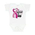 thumbnail image 1 of Inktastic Breast Cancer Awareness I Support My Gigi with Pink Ribbon Boys or Girls Baby Bodysuit, 1 of 5