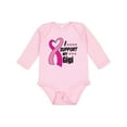 thumbnail image 1 of Inktastic Breast Cancer Awareness I Support My Gigi with Pink Ribbon Boys or Girls Long Sleeve Baby Bodysuit, 1 of 5