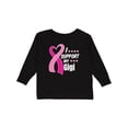 thumbnail image 1 of Inktastic Breast Cancer Awareness I Support My Gigi with Pink Ribbon Boys or Girls Long Sleeve Toddler T-Shirt, 1 of 5