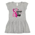 thumbnail image 1 of Inktastic Breast Cancer Awareness I Support My Gigi with Pink Ribbon Girls Toddler Dress, 1 of 5