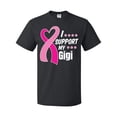 thumbnail image 1 of Inktastic Breast Cancer Awareness I Support My Gigi with Pink Ribbon T-Shirt, 1 of 5