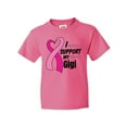thumbnail image 1 of Inktastic Breast Cancer Awareness I Support My Gigi with Pink Ribbon Youth T-Shirt, 1 of 5