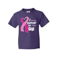 thumbnail image 1 of Inktastic Breast Cancer Awareness I Support My Gigi with Pink Ribbon Youth T-Shirt, 1 of 5