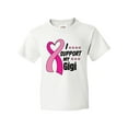 thumbnail image 1 of Inktastic Breast Cancer Awareness I Support My Gigi with Pink Ribbon Youth T-Shirt, 1 of 5