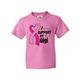 thumbnail image 1 of Inktastic Breast Cancer Awareness I Support My Gigi with Pink Ribbon Youth T-Shirt, 1 of 5