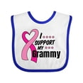 thumbnail image 1 of Inktastic Breast Cancer Awareness I Support My Grammy with Pink Ribbon Boys or Girls Baby Bib, 1 of 4