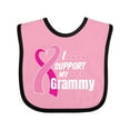 thumbnail image 1 of Inktastic Breast Cancer Awareness I Support My Grammy with Pink Ribbon Boys or Girls Baby Bib, 1 of 4