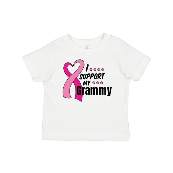 Inktastic Breast Cancer Awareness I Support My Grammy with Pink Ribbon Boys or Girls Baby T-Shirt