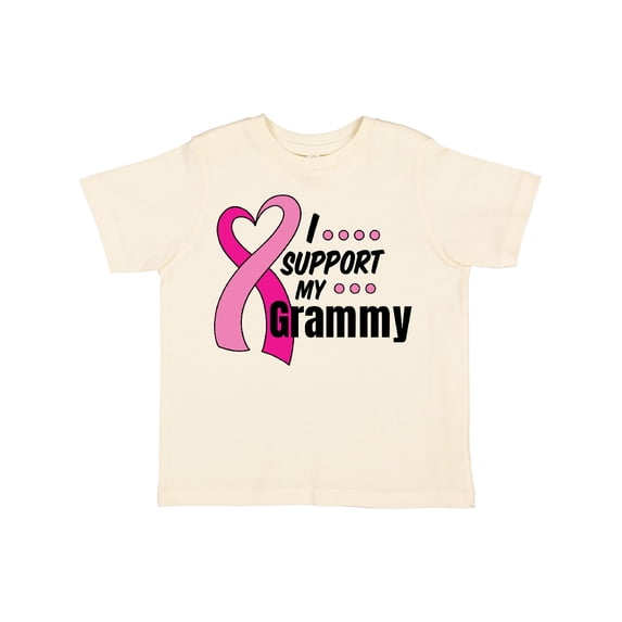 Inktastic Breast Cancer Awareness I Support My Grammy with Pink Ribbon Boys or Girls Toddler T-Shirt