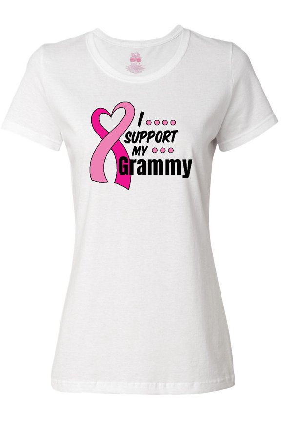 Breast Cancer Awareness I Support My Grammy with Pink Ribbon Women's T-Shirt