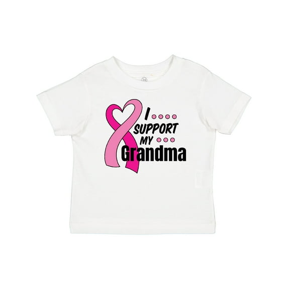 Inktastic Breast Cancer Awareness I Support My Grandma Pink Ribbon Boys or Girls Baby T-Shirt