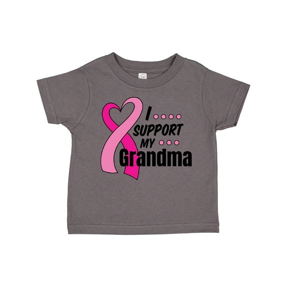 Inktastic Breast Cancer Awareness I Support My Grandma Pink Ribbon Boys or Girls Toddler T-Shirt