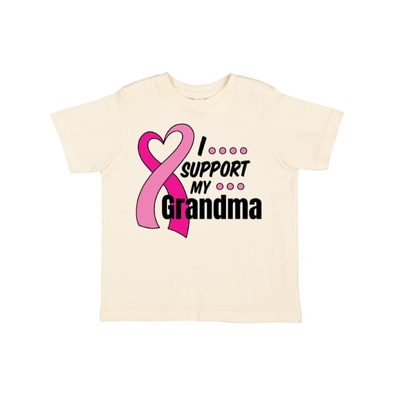 Inktastic Breast Cancer Awareness I Support My Grandma Pink Ribbon Boys or Girls Toddler T-Shirt