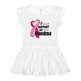 thumbnail image 1 of Inktastic Breast Cancer Awareness I Support My Grandma Pink Ribbon Girls Toddler Dress, 1 of 5