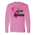 thumbnail image 1 of Inktastic Breast Cancer Awareness I Support My Grandma Pink Ribbon Long Sleeve T-Shirt, 1 of 5