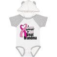 thumbnail image 1 of Inktastic Breast Cancer Awareness I Support My Great Grandma Boys or Girls Baby Bodysuit, 1 of 5