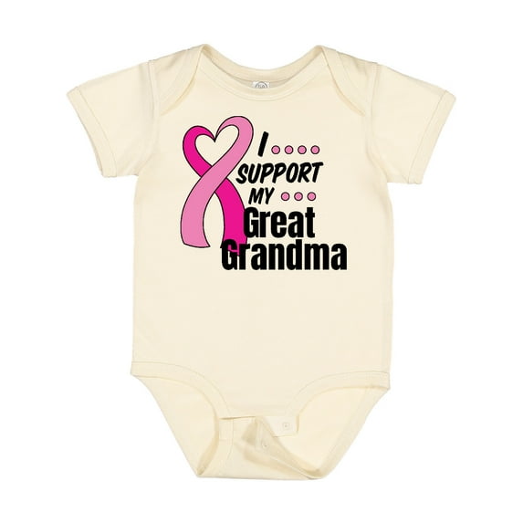 Inktastic Breast Cancer Awareness I Support My Great Grandma Boys or Girls Baby Bodysuit