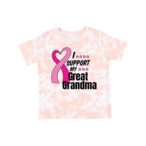 Inktastic Breast Cancer Awareness I Support My Great Grandma Boys or Girls Toddler T-Shirt