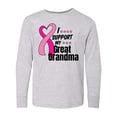 thumbnail image 1 of Inktastic Breast Cancer Awareness I Support My Great Grandma Long Sleeve Youth T-Shirt, 1 of 5
