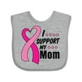 thumbnail image 1 of Inktastic Breast Cancer Awareness I Support My Mom with Pink Ribbon Boys or Girls Baby Bib, 1 of 4