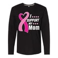 thumbnail image 1 of Inktastic Breast Cancer Awareness I Support My Mom with Pink Ribbon Long Sleeve T-Shirt, 1 of 5