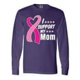 thumbnail image 1 of Inktastic Breast Cancer Awareness I Support My Mom with Pink Ribbon Long Sleeve T-Shirt, 1 of 5