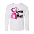 thumbnail image 1 of Inktastic Breast Cancer Awareness I Support My Mom with Pink Ribbon Long Sleeve Youth T-Shirt, 1 of 5