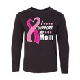 thumbnail image 1 of Inktastic Breast Cancer Awareness I Support My Mom with Pink Ribbon Long Sleeve Youth T-Shirt, 1 of 5